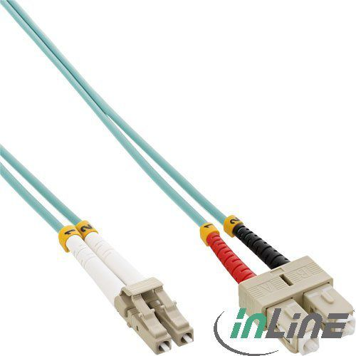 InLine 4043718165841 cavo InfiniBand e in fibra ottica 1 m LC SC Turchese