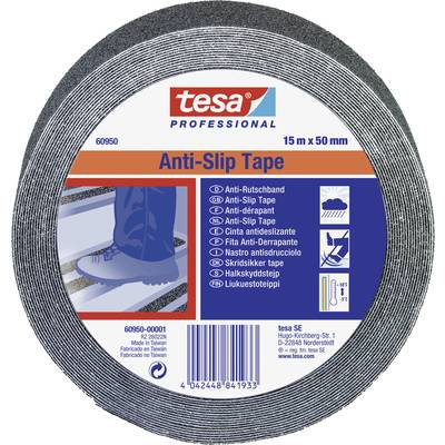 Tesa  (60950-00001-00) Csúszásmentesítő szalag ® Professional Fekete (H x Sz) 15 m x 50 mm 1 db