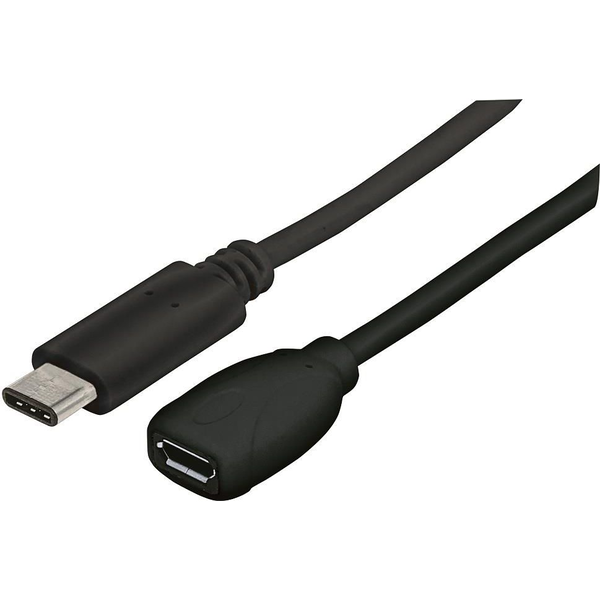 Manhattan 353335 cavo USB USB 2.0 0,15 m Micro-USB B USB C Nero