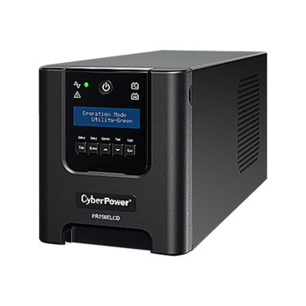 CyberPower PR750ELCD UPS-enhed Interaktivt indgangsstik 0,75 kVA 675 W 6 AC stikkontakt(er)