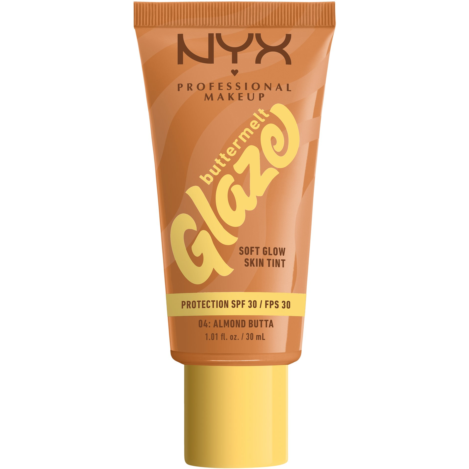 NYX PROFESSIONAL MAKEUP Buttermelt Glaze Soft Glow Skin Tint + SPF30, Almond Butta (800897266783)