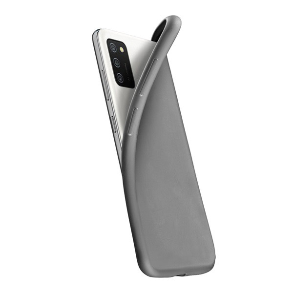 CELLULARLINE CHROMA szilikon telefonvédő (matt, mikrofiber plüss belső) FEKETE [Samsung Galaxy A02s (SM-A025F)] (CHROMAGALA02SK)