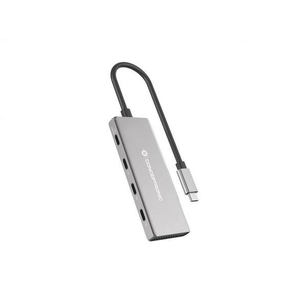 Conceptronic HUBBIES16G interface hub USB 3.2 Gen 2 (3.1 Gen 2) Type-C 10000 Mbit/s Grå