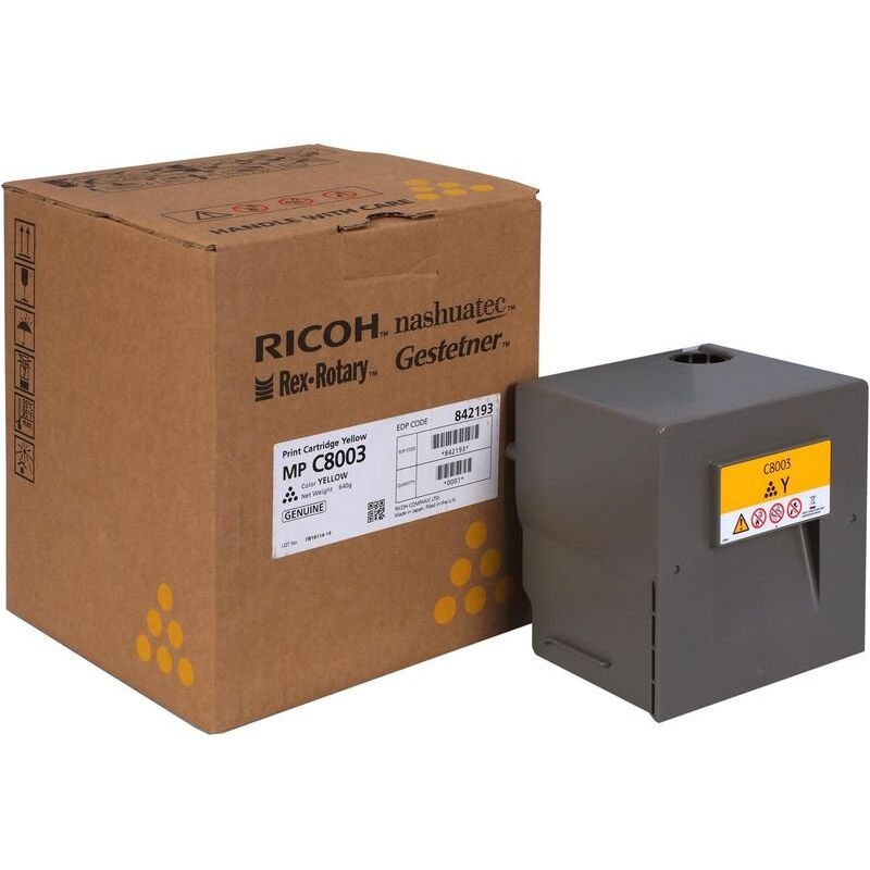 Тонер касета Ricoh 842193, жълта