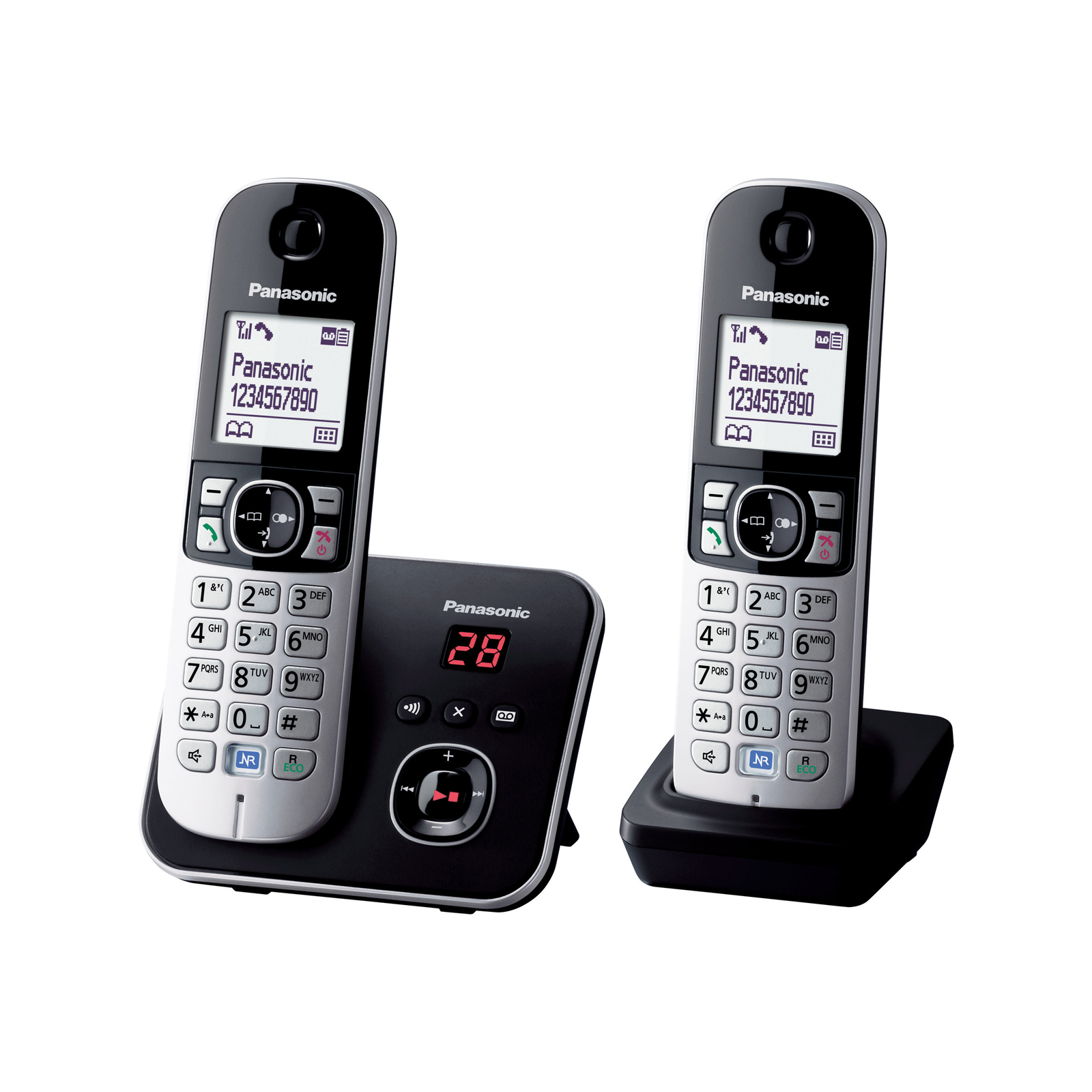 Panasonic KX-TG6822GB DECT Asztali Telefon - Fekete/Ezüst (KX-TG6822GB)