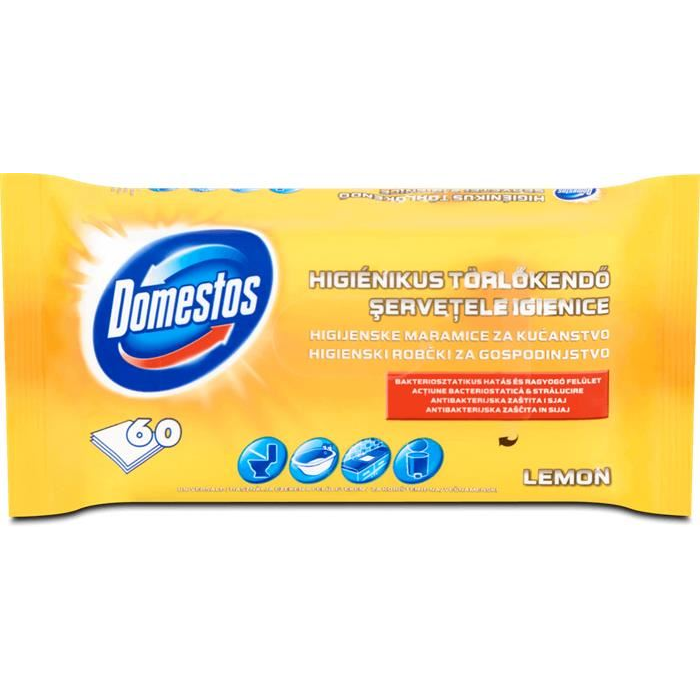 Domestos nedves törlőkendő 60db citrom (67439392) (D67439392)