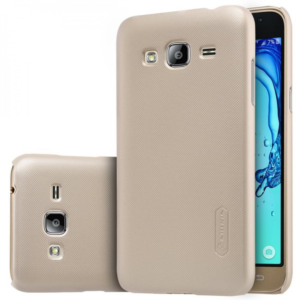 Nillkin Super Frosted Samsung Galaxy J3 (2016) Hátlap Tok - Arany (NL111783)