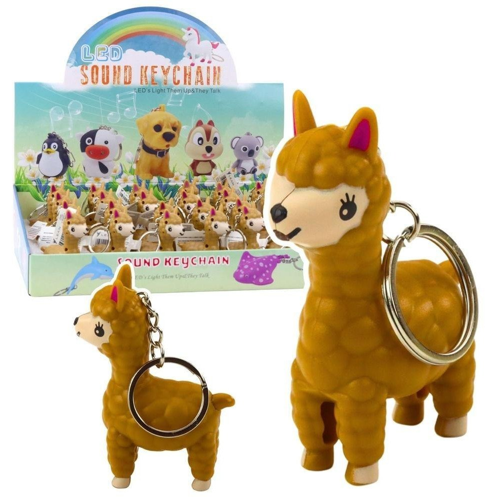 Hátizsák Kulcstartó Láma Alpaka LED Zseblámpa Hangok  22099 (5905991044550)