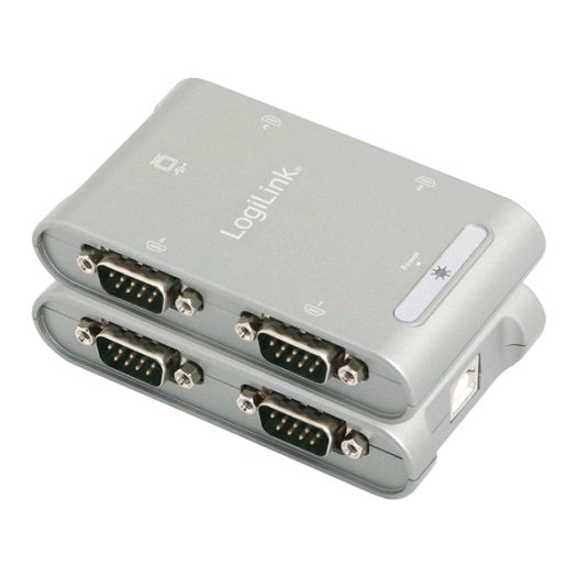 Logilink Adapter USB 2.0 -> 4x Seriell grau