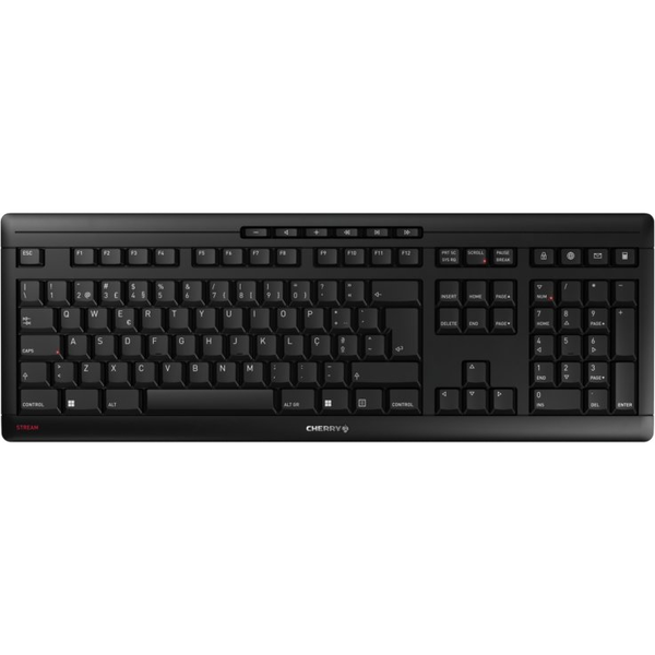 CHERRY STREAM KEYBOARD WIRELESS tastiera Universale RF Wireless QWERTY Portoghese Nero