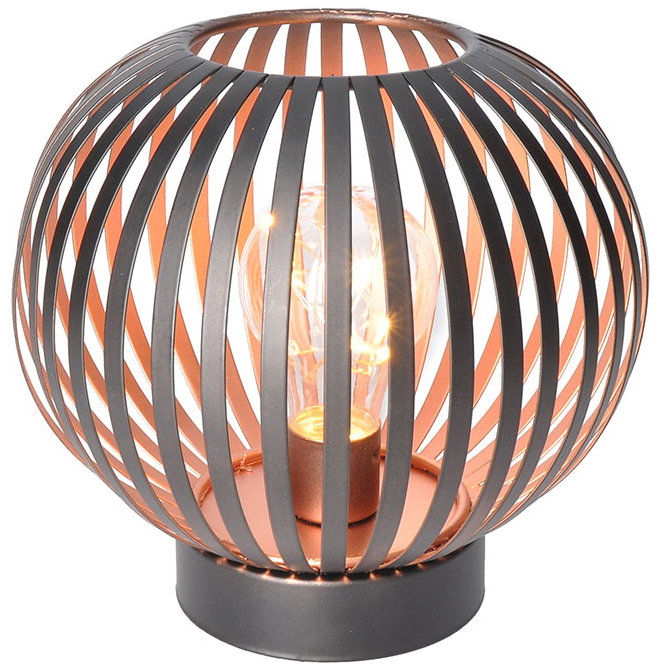 Solight Kovová lucerna se žárovkou micro LED, teplá bílá, měděná, 3 × AA, 19 cm (WO3102)