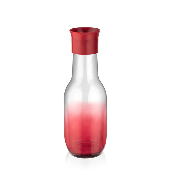 Iris C-00477 Rainbow Üveg Kulacs 1000ml - Átlátszó piros