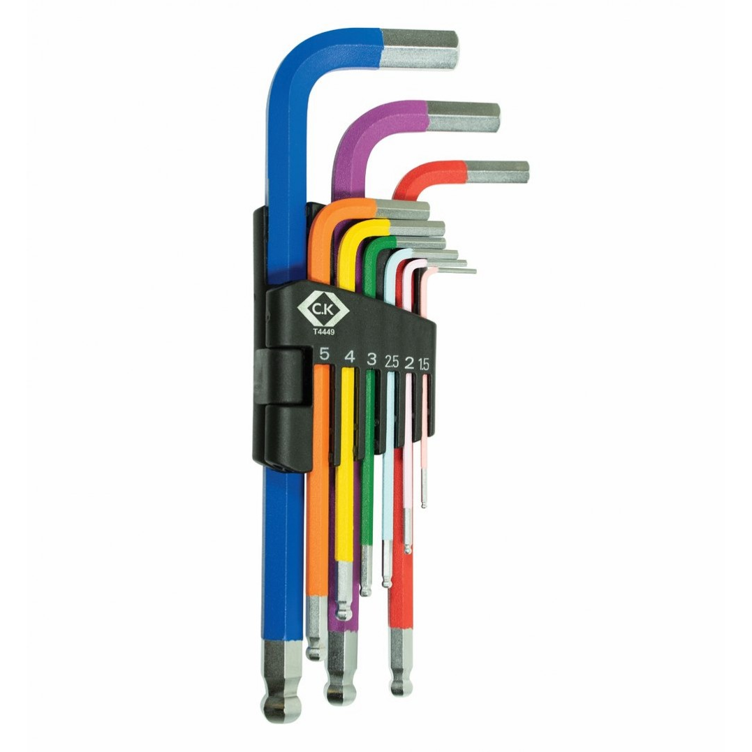 Hatlap kulcs készlet C.K. Kulcsszélesség: 1.5 mm, 2 mm, 2.5 mm, 3 mm, 4 mm, 5 mm, 6 mm, 8 mm, 10 mm (T4449)