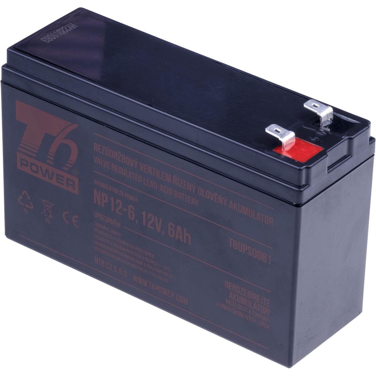 Battery set T6 Power for APC Back-UPS ES 400, VRLA, 12 V (T6APC0004_v86408)