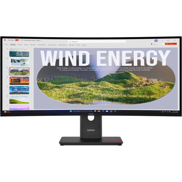 Lenovo ThinkVision T34WD-40 LED display 86,4 cm (34") 3440 x 1440 pixels Wide Quad HD Noir