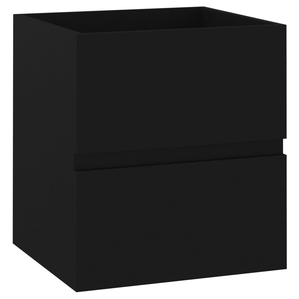 fekete forgácslap mosdószekrény 41 x 38,5 x 45 cm (804729)