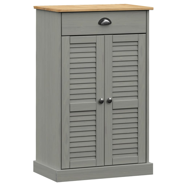 Шкаф за обувки VIGO vidaXL, Сив, 60x35x96 см, Бор масив, 16.2 Kg