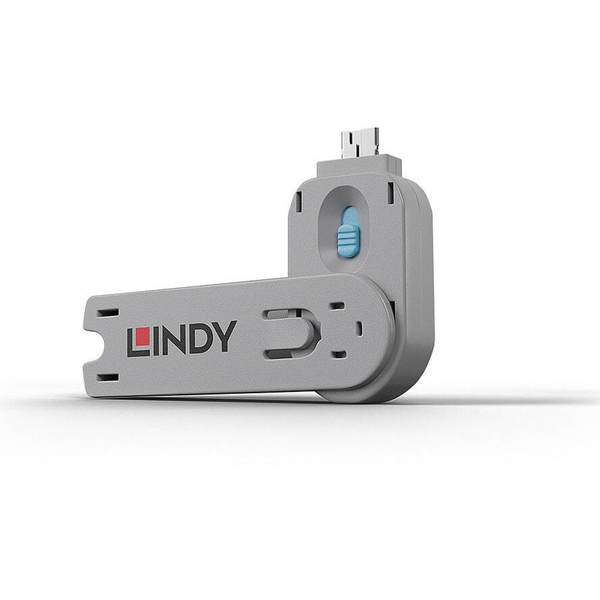 Lindy 40622 portblokering Nøgle til portblokering USB Type-A Blå Acrylonitrilbutadienstyren 1 stk