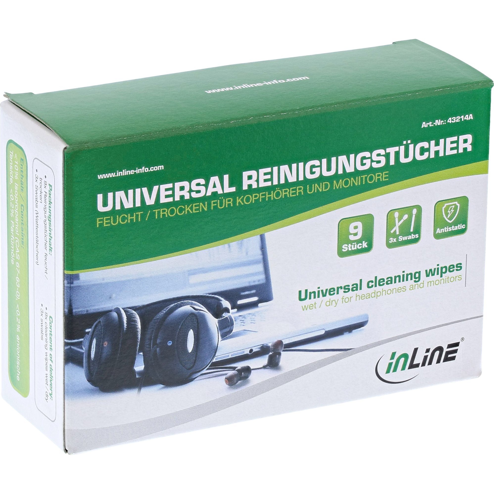 InLine 43214A fülhallgató/headset kiegészítő Tisztító készlet (43214A)