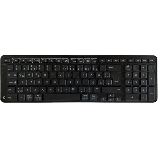 Contour Design Balance tastatur Kontor RF trådløs + USB QWERTZ Tysk Sort