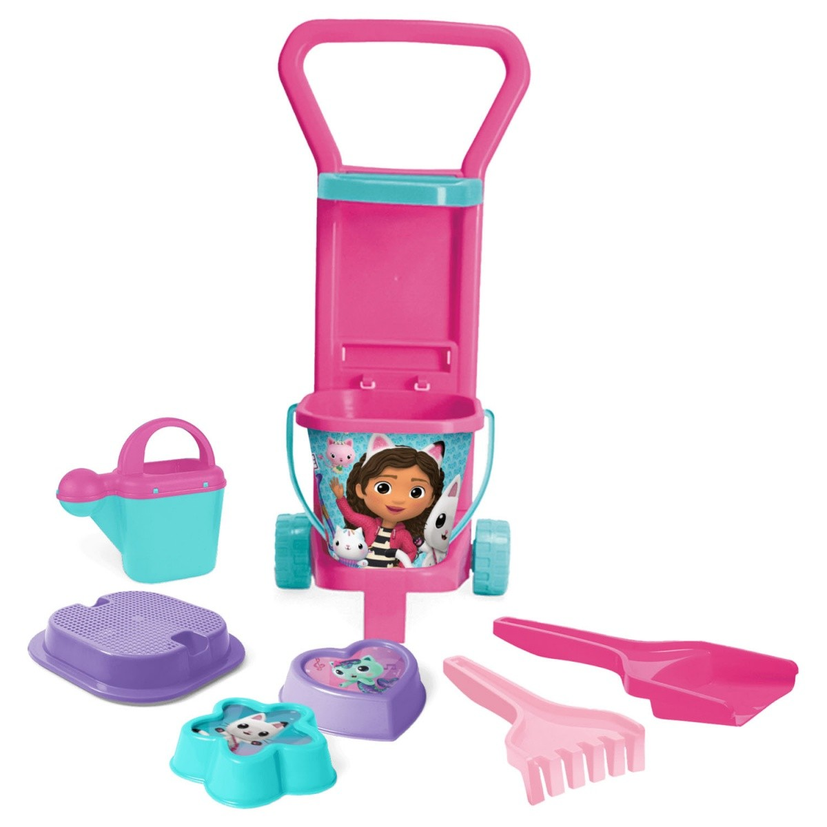 Wader Gabi babaháza homokozó készlet húzható kocsial - Rózsaszín (82170)