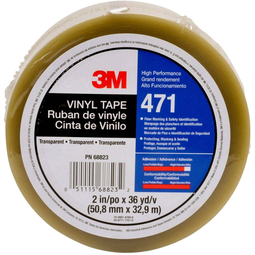3M 471T5033 vinil ragasztószalag, átlátszó, 33 m x 50 mm (471T5033)