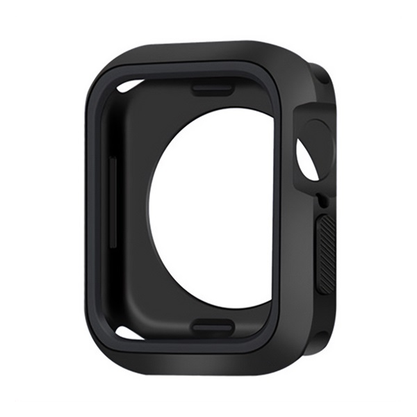 Szilikon keret (BUMPER, ütésállóság) FEKETE Apple Watch Series 9 45mm / Watch Series 8 45mm / Watch Series 7 45mm  "Gigapack csomagolás" (GP-150999)