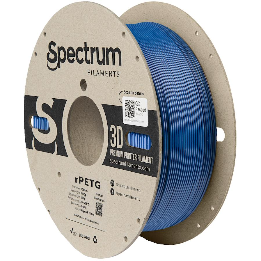 Spectrum 3D nyomtatószál, rPETG, 1,75 mm, Signal Blue, 1 kg (80589)