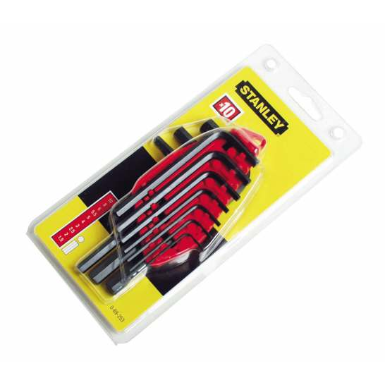 Stanley 0-69-253 Imbuszkulcs Készlet  - 10 Részes, Fém
