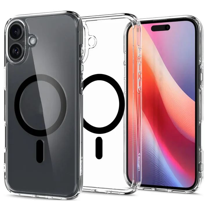 Spigen Ultra Hybrid Magfit iPhone 16 tok átlátszó-fekete (ACS08206) (ACS08206)