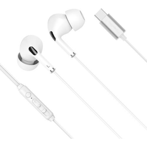 In-ear fejhallgató mikrofonnal USB-C Kruger&Matz C1 fehér (KMPC1-W)