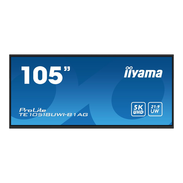 iiyama PROLITE Álló digitális tábla 2,67 M (105") LED Wi-Fi 450 cd/m² 5K Ultra HD Fekete Érintőképernyő Beépített processzor Android 24/7