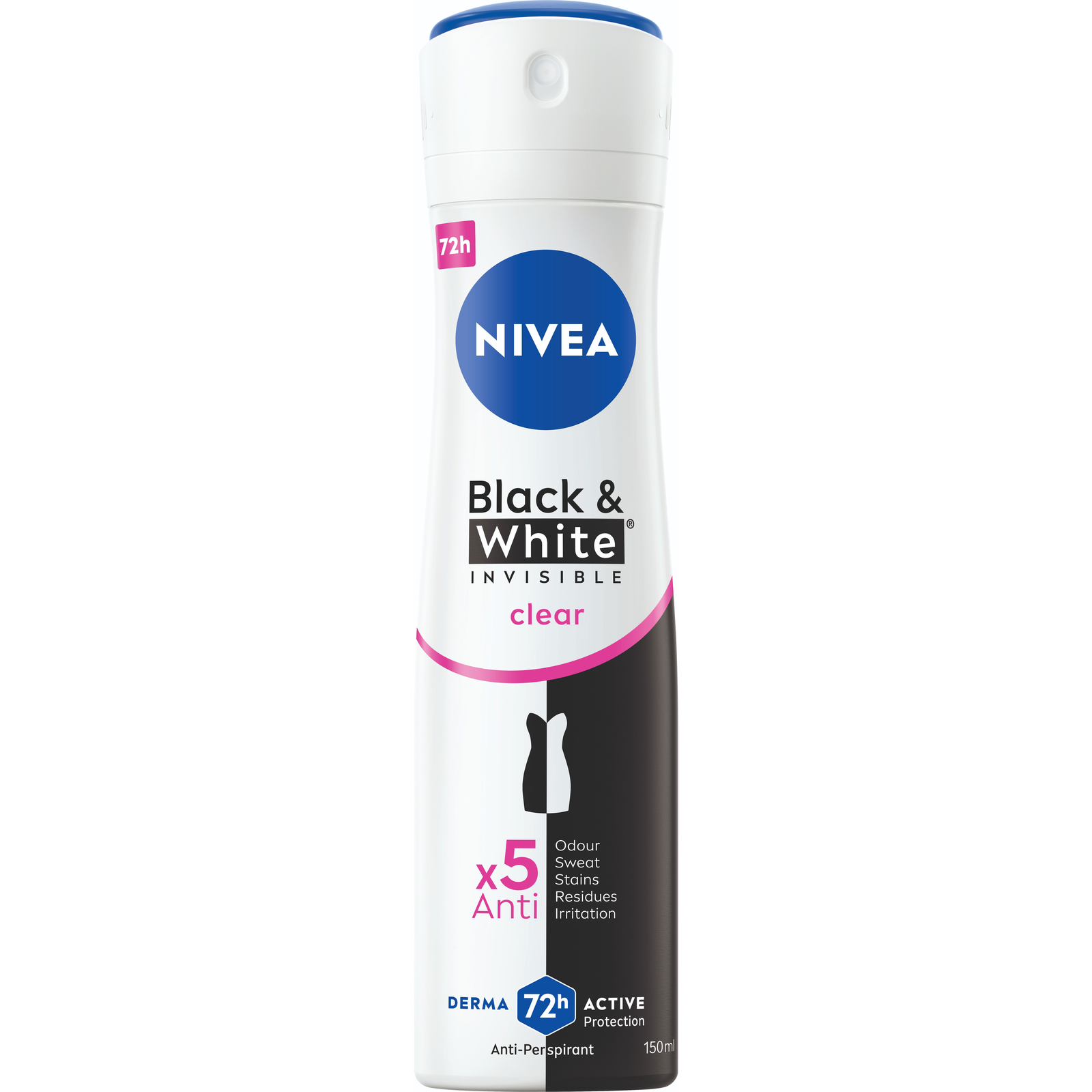 NIVEA Black & White Invisible Clear 150 ml (4005808729746)