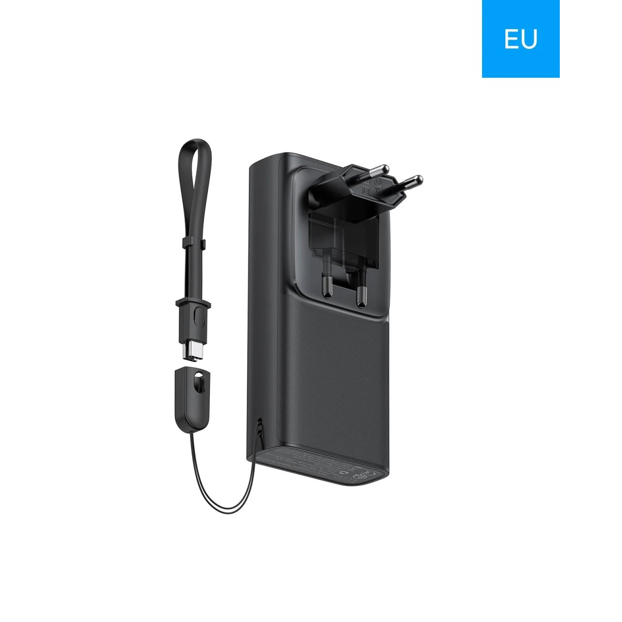 VegerPower ACE100 Power Bank 10000mAh hálózati EU csatlakozóval fekete (ACE100)