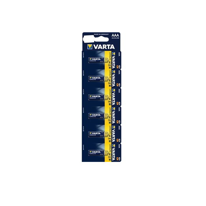 Varta 4106101486 Longlife Kartella Alkaline mangán AA Ceruzaelem (6db/csomag) (4106101486)