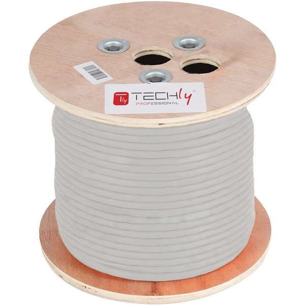 Techly ITP-C6A-FLS305 cable de red Gris 305 m Cat6a S/FTP (S-STP)