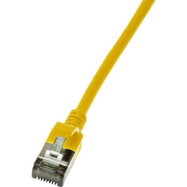 LogiLink Slim U/FTP cavo di rete Giallo 0,3 m Cat6a U/FTP (STP)