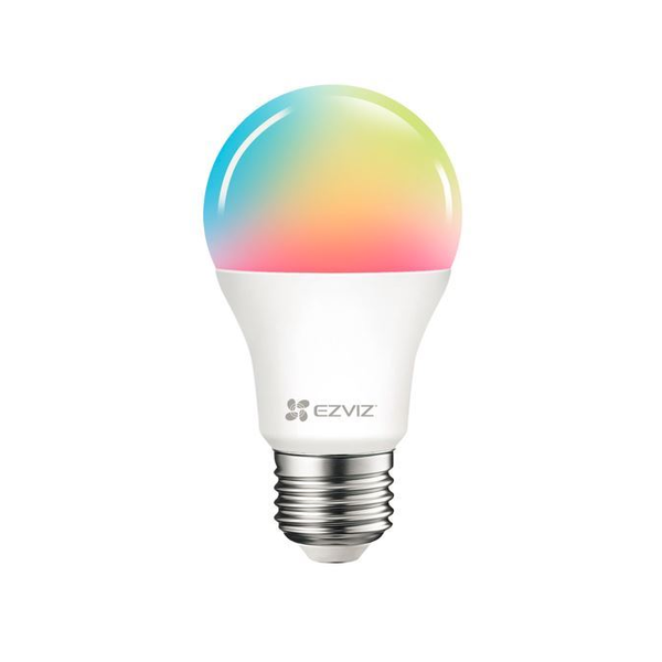Смарт LED RGB крушка EZVIZ LB1 Color, Wi-Fi, E27, 8W, 806 лумена, Бяла и цветна светлина, Енергиен клас F
