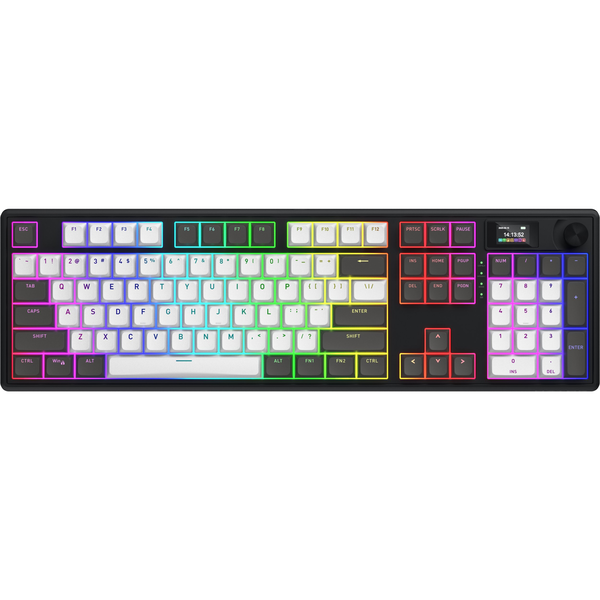 HATOR Skyfall Pro Wireless 100 tastiera Gaming USB + RF Wireless + Bluetooth QWERTY Inglese US Nero, Grigio