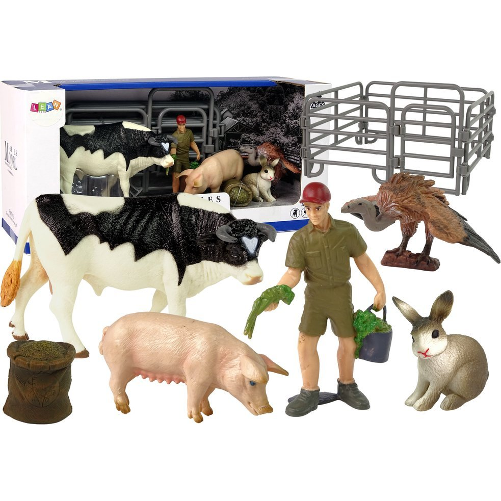 Nagy Állat Figura Szett - Tanya Témájú, 10 db (12381)