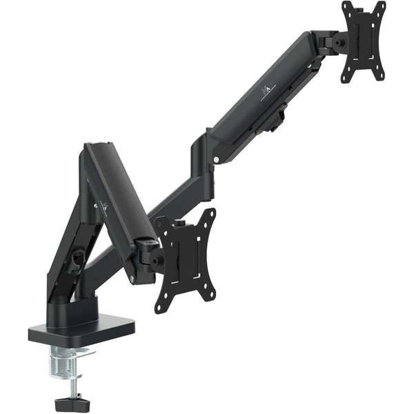 Uchwyt na 2 monitory Maclean, sprężyna gazowa, 17"-32", 2-10kg, czarny, MC-134