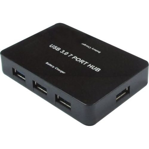 Value 7 port USB kombinált hub Fekete