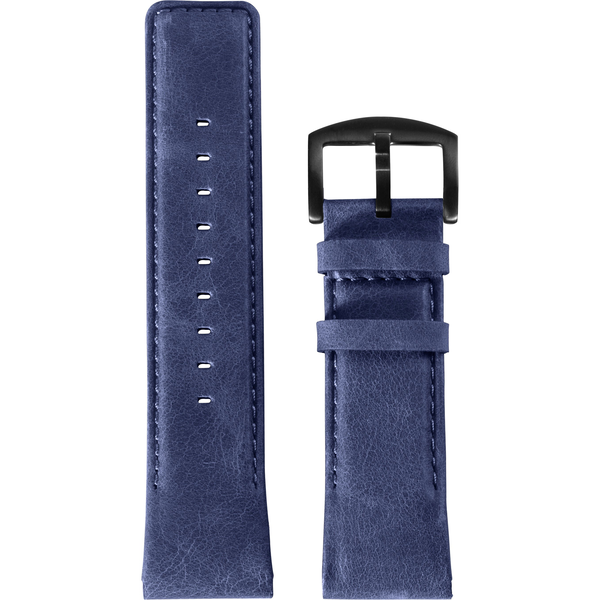 AlzaGuard Genuine Leather Band Garmin QuickFit 22mm készülékhez - kék