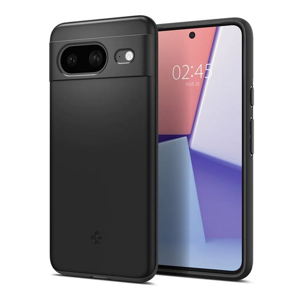 Google Pixel 8, Műanyag hátlap védőtok, Spigen Thin Fit, fekete (RS149010)