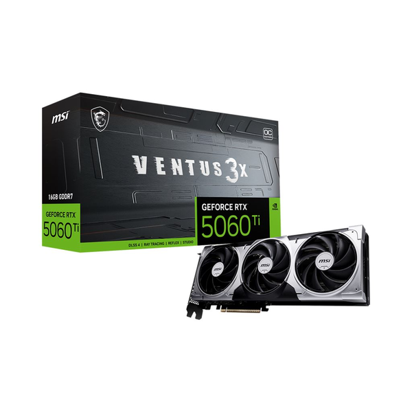 MSI GeForce RTX 5060 Ti 16G VENTUS 3X OC videokártya (G506T-16V3C)