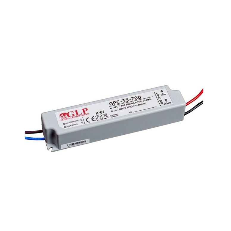 GLP GPCP-35-700 33.6W 24+48V/700mA IP67 LED tápegység (GPCP-35-700)