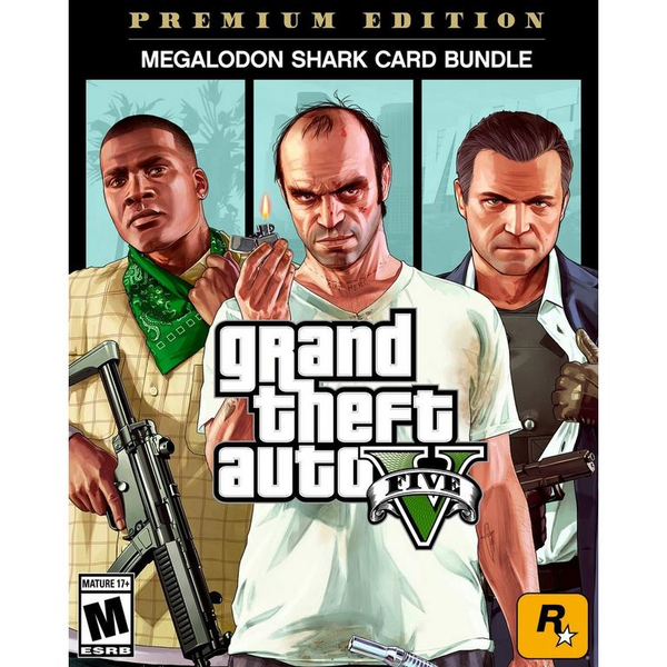 Grand Theft Auto V: Premium Online Edition & Megalodon Shark Card Bundle