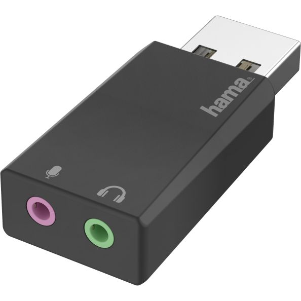 Hama 00200323 kabel kønsskifter USB 2x3.5 mm Sort