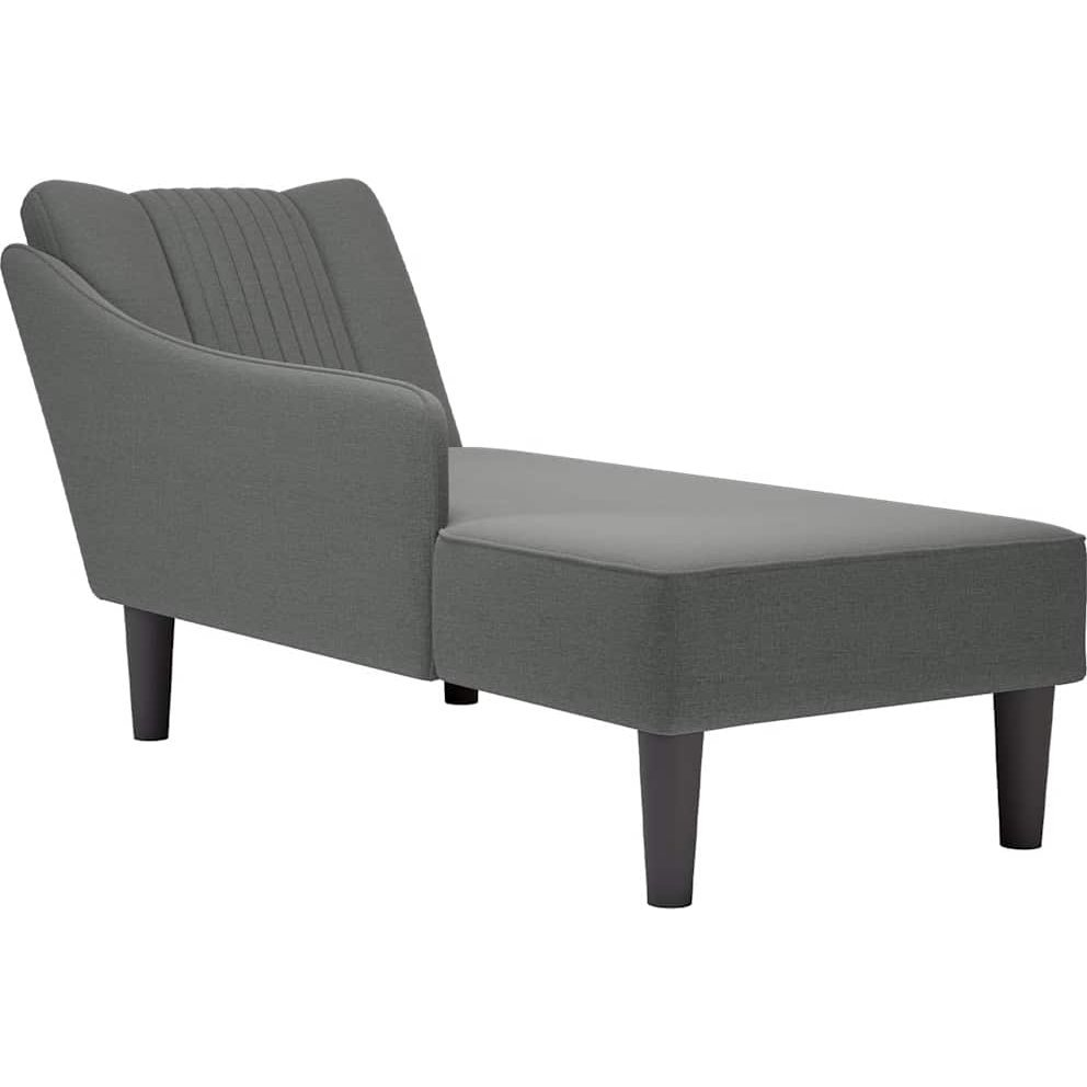 Fotel társalgó jobb karfával Sötétszürke szövet (4009801)