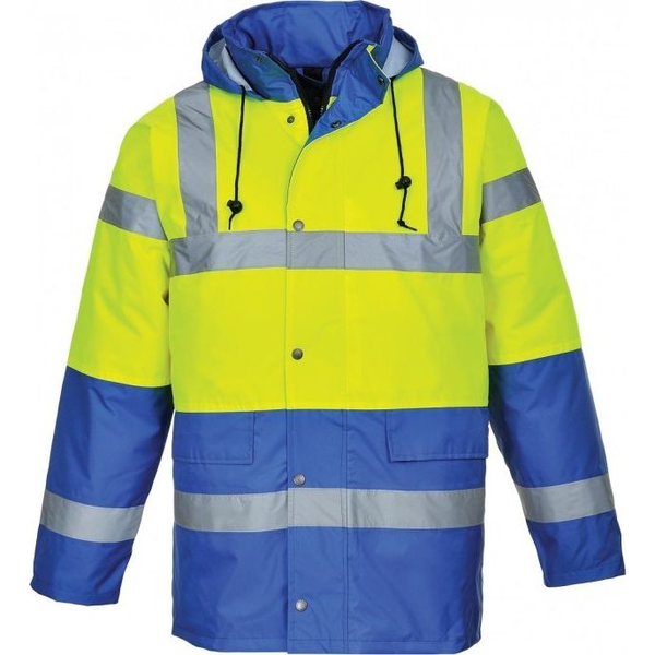 Portwest S466 Jól Láthatósági Kabát - M, Sárga/Királykék